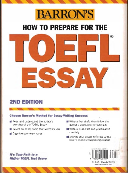 Barron's How To Prepare For The TOEFL Essay