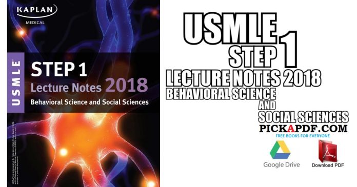 USMLE Step 1 Lecture Notes 2018: Behavioral Science and Social Sciences PDF
