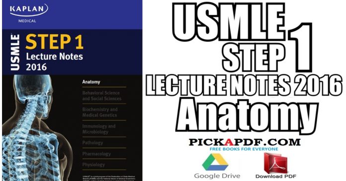 USMLE Step 1 Lecture Notes 2016: Anatomy PDF