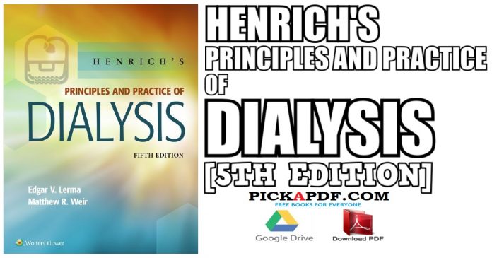 Henrich's Principles and Practice of Dialysis PDF