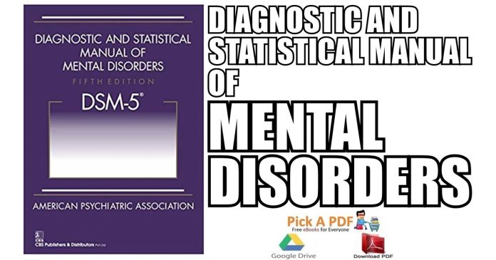 Diagnostic and Statistical Manual of Mental Disorders 5th Edition PDF