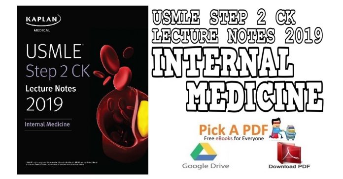 USMLE Step 2 CK Lecture Notes 2019: Internal Medicine PDF