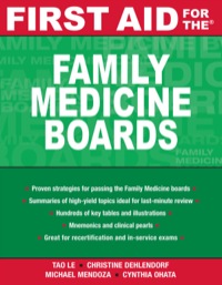 First Aid for the Family Medicine Boards 1st Edition